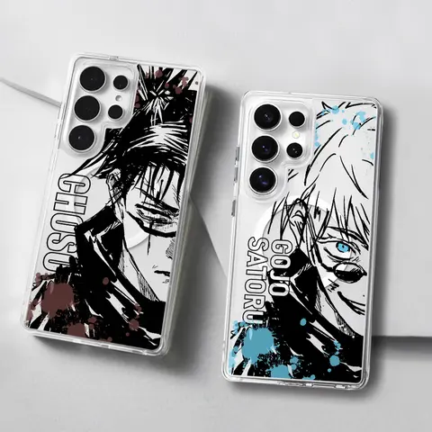 Jujutsu Kaisen Magnetic phone Case for Samsung S26/S25/S24/S23/S22/S21/S20/S10/NOTE20/NOTE10/NOTE9/PLUS/ULTRA/FE/A57/A56/A55/A54/A37/A36/A35/A34/A26/A25/A24/A23/A17/A16/A15/A14/A07/A06/A05with MagSafe,Transparent Shockproof Protective Cover galaxy S26 NEW