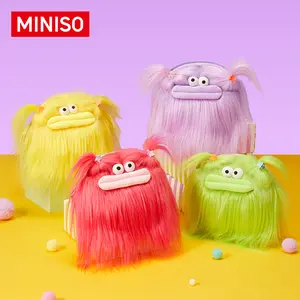 MINISO FUGGLER Plush Crossbody Bag, Soft Fluffy Monster Shoulder Purse with Big Teeth, Ugly-Cute Quirky Casual Sling Gift for Fans Kids Birthday