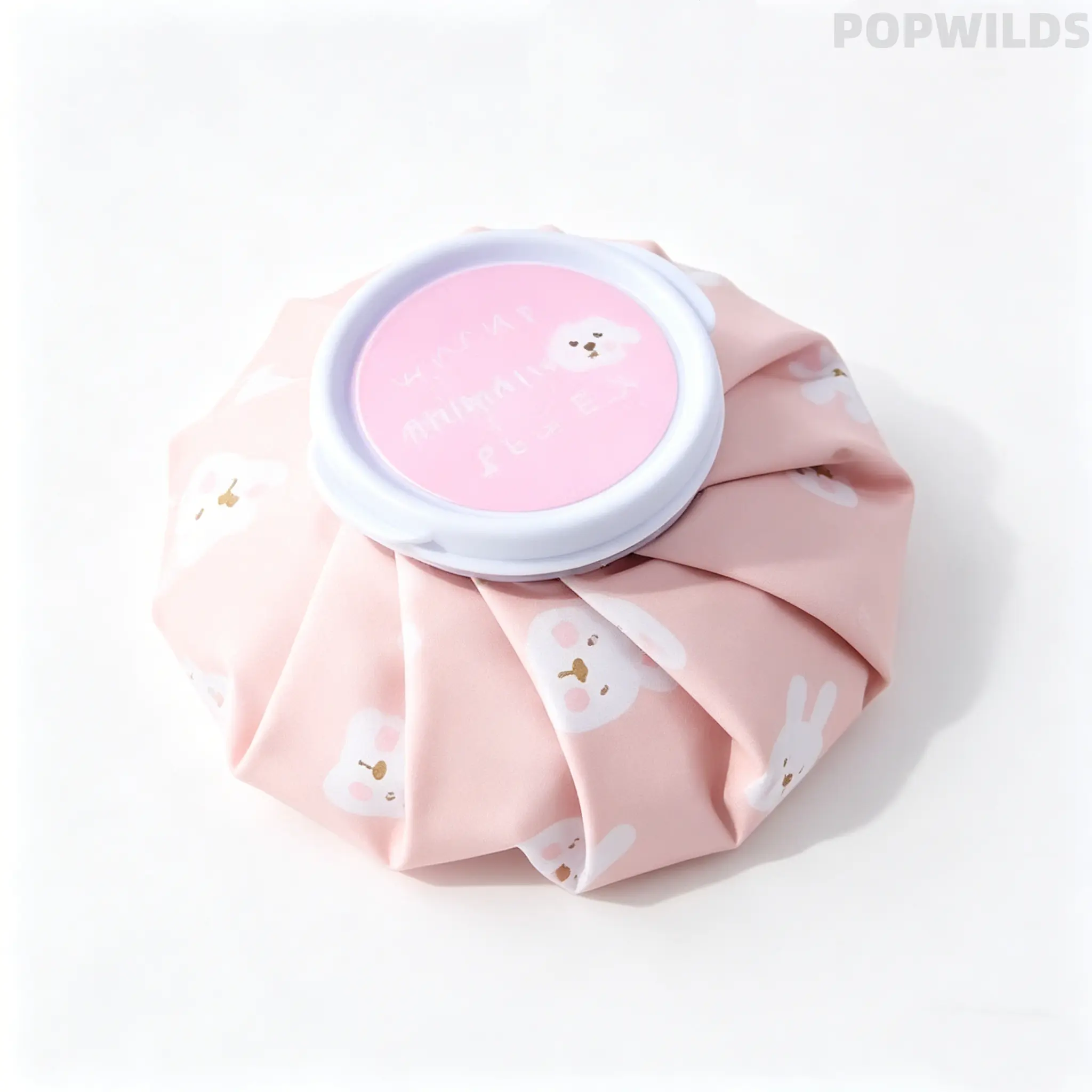 Cute Cartoon Fabric Ice Pack, foldable portable hot cold compress pack. Reusable water injection cooling bag for physical cooling and pain relief, soft comfortable texture, lightweight easy to carry, practical for home daily care and outdoor emergency use