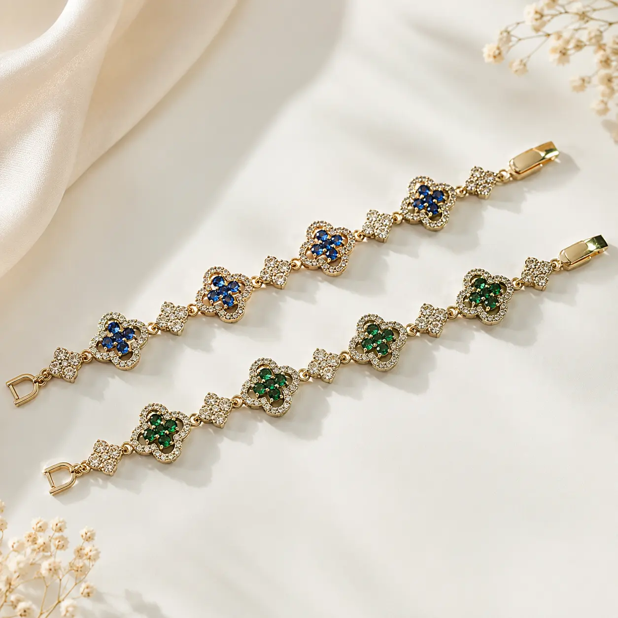 Esmeralda Bloom Clover Bracelet