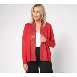 Susan Graver Occasions Embellished Sweater Cardigan