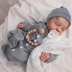 [WOOROY] Reborn Doll - Christmas & Birthday Gift 18-Inch Full Vinyl Body Lifelike Reborn Boy Doll Newborn Sleeping Baby Doll as Gift for Kids Age 3+