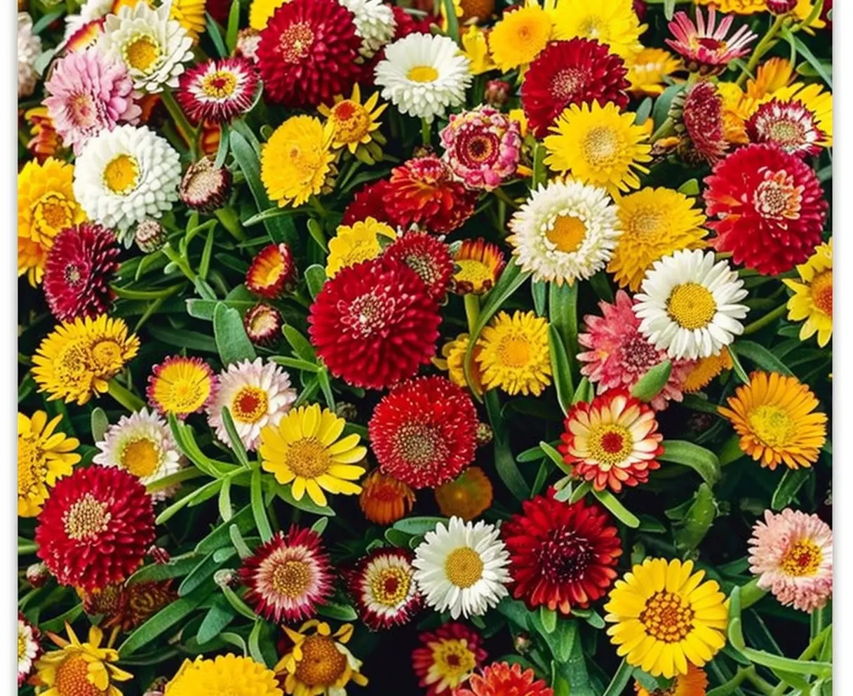 100+ Mix  seed per package strawflower mixed with yellow  Flower seed garden planting