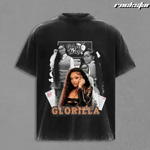 Glorillaaa School Time Vintage Washed T-Shirt, Schoolgirl Graphic Tee with Classroom Collage Design, Oversized Black Heavyweight Streetwear Shirt for Men Women Music Fans UD9
