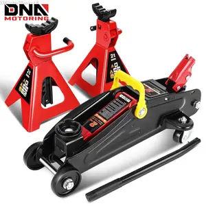DNA Motoring  2 Ton (4000 lbs) Capacity Low Profile Hydraulic Trolley Service/Floor Jack Combo with 2 Ratchet Jack StandsXXGlobalBasket8