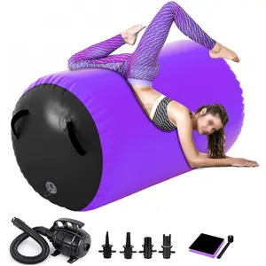 Inflatable Air Roller Air Barrel Tumbling Mat Back Handspring Training For Home Gym Cheerleading With Electric Pump