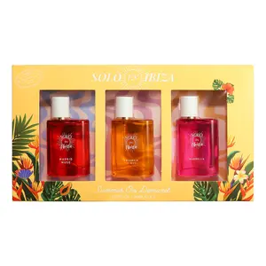 SOLO EN IBIZA EDP 3-Piece Travel Gift Set - Mini Perfume Trio with Pistachio, Plum, Lychee Notes, Long-Lasting Premium Fragrance Box
