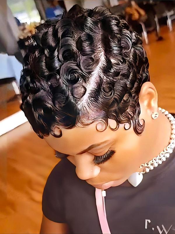 Short Pixie Cut Wigs Human Hair Curly Lace Front Human Hair Wigs For Women Natural Black Hair 13x4 Lace Wigs Curly Bob Wig