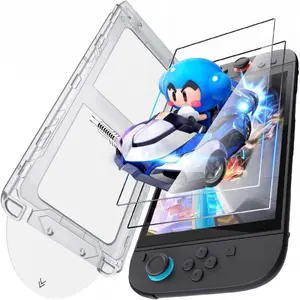 [2 Pack] T Tersely OneTouch Screen Protector Glass for Nintendo Switch 2 2025 with [Auto Alignment Kit], Premium 9H Tempered Glass