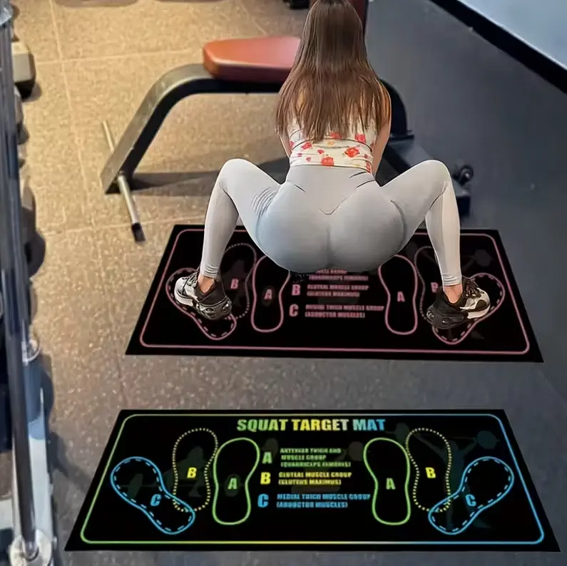 2-In-1 Squat Foam Mat - Workout Accessories, Color-Coded, Non-Slip, High-Density Foam, Impact-Absorbing Cushioning, Durable Training Mats, Space-Saving, Ideal for Home Gym Workouts (Squats, Deadlifts, Lunges)