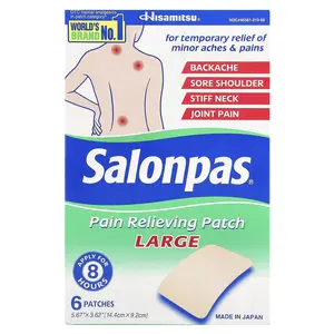 Salonpas Pain Relieving Patch, Large, 6 Patches | HSA/FSA Eligible Salonpas Pain Relieving Patch, Large, 6 Patches | HSA/FSA Eligible