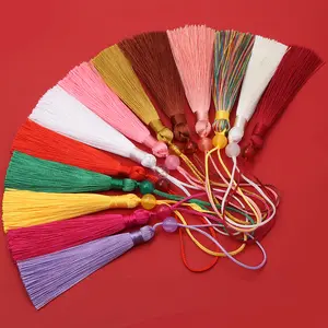 10pcs/lot 12cm Silky Tassel Pendant Hanging Rope Fringe For Jewelry Making DIY Bookmark Clothes Decoration Accessories
