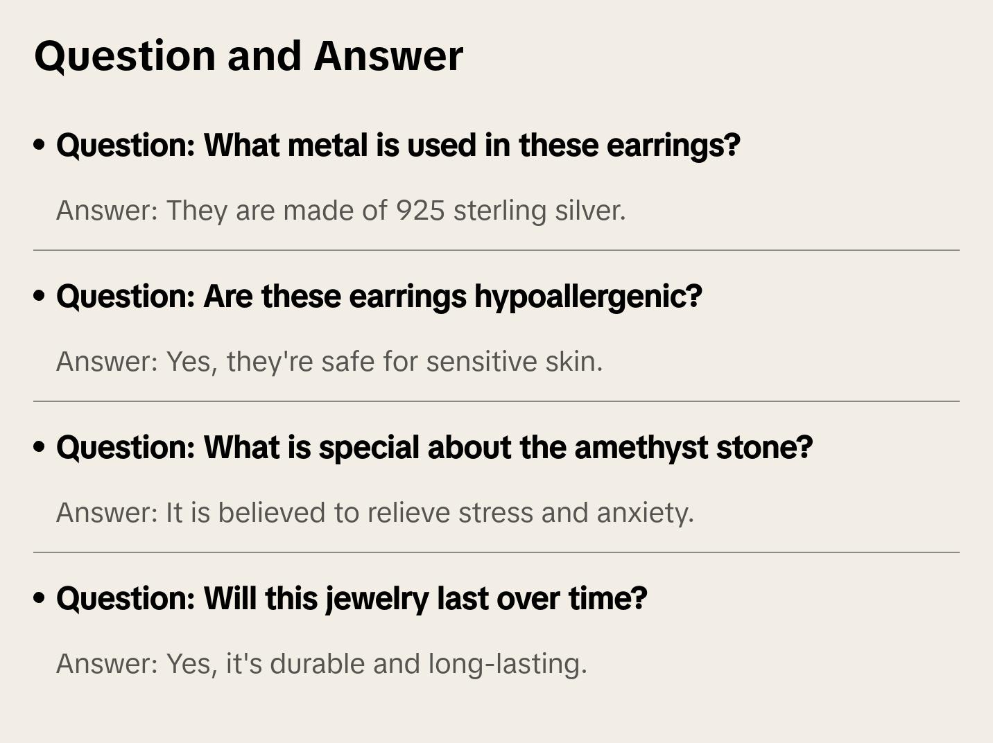 Amethyst Square Earrings for Women - Fashion Accessory