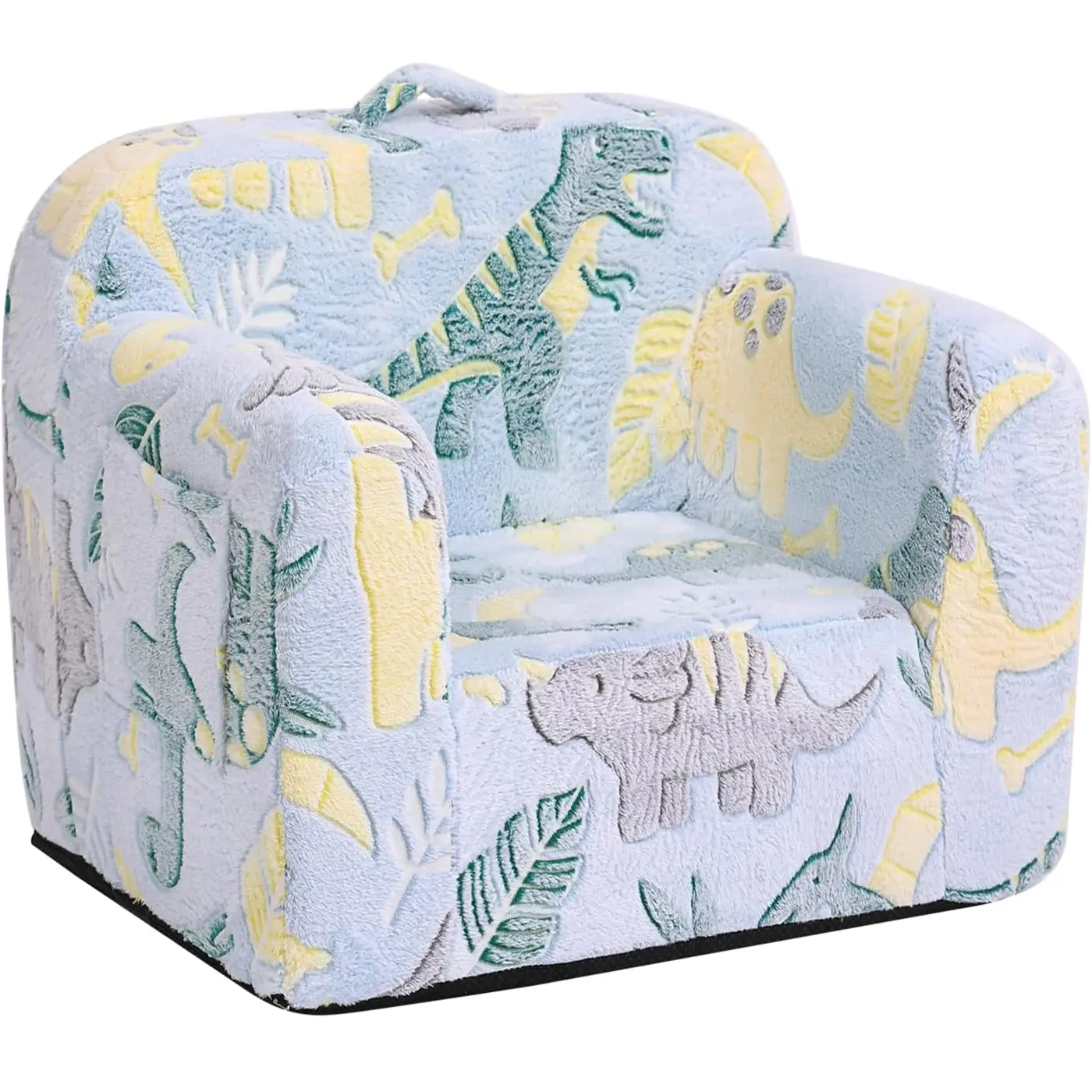 Kids Sofa, Chirldren Couch with Carrying Handle & Side Pockets, Kids Foam Chair, Toddler Armrest Chair, Kids Reading Couch for Girl Or Boy Nursery Comfy Toddler Furniture Padded Toddler Sofa