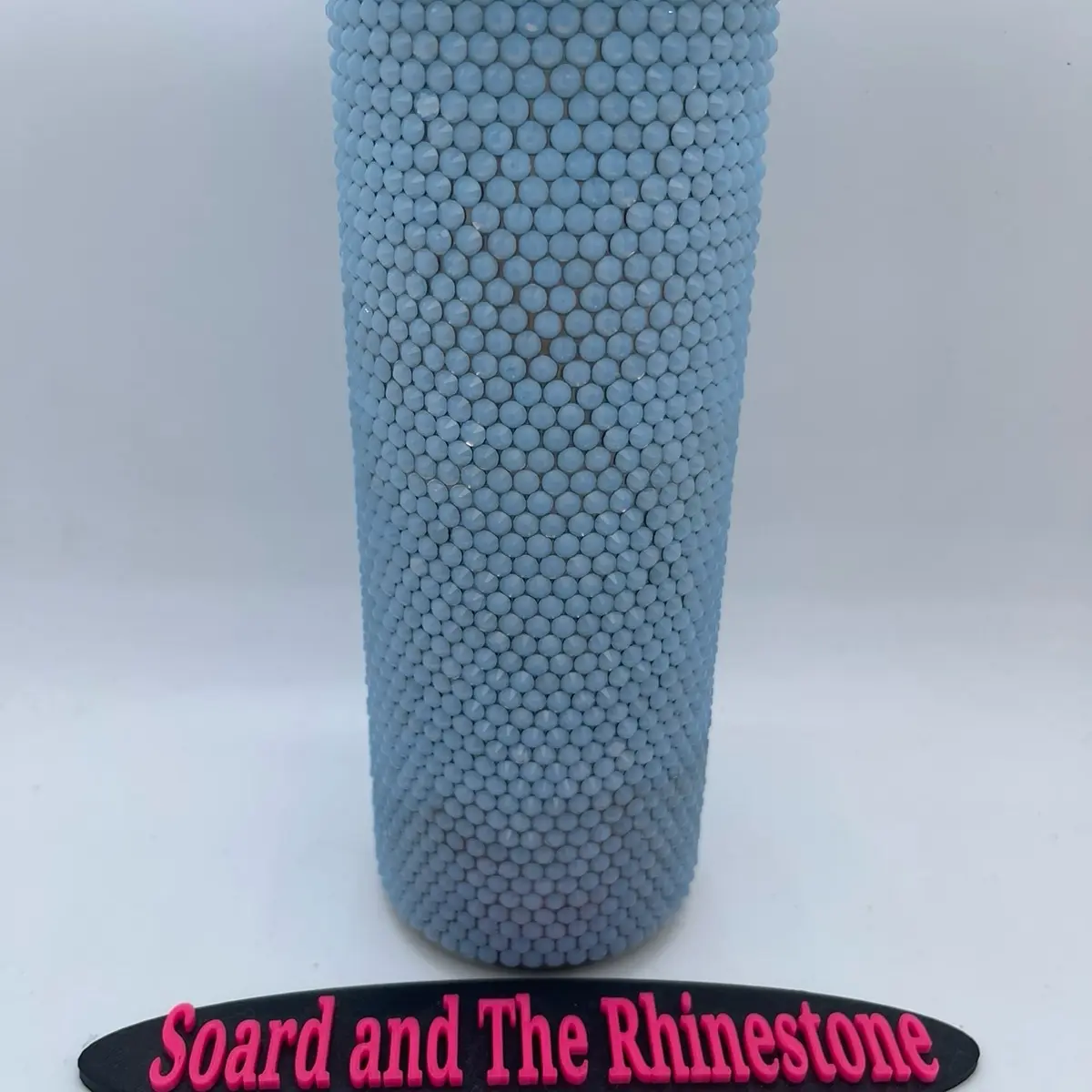 Blue Opal rhinestone tumbler