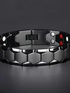Men's Magnetic Stainless Steel Bracelet 4 in 1 Design Waterproof Durable Wristband Cool Fashion Jewelry Best Gift for Family Friends