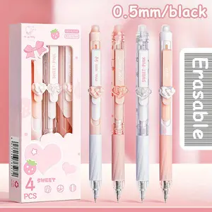 Erasable Gel Pens Set with Pen, 0.5mm Fine Tip, & Blue Ink, Smooth Writing, Perfect for School & Office Use, Cute Designs Available