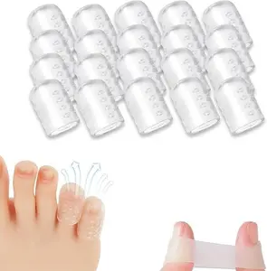 Cutics Toe Caps 30pcs/pack Breathable Soft Toe Protector for Blisters Corns Hammer Toes Toenails LossFriction Relief FootCare Tool