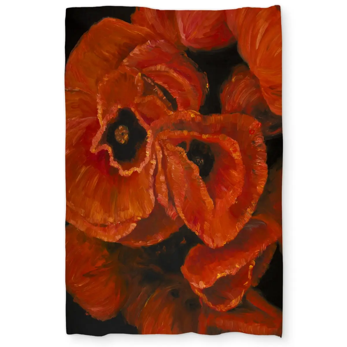 360 stand Twin Size Microfiber Duvet Cover - Red Poppies Print, Floral Theme, Machine Washable, Stylish Bedding Decor for Twin Beds, Botanical Duvet Covers, Color-Accented Duvet Covers