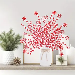 12 Pcs Christmas Tree Picks, Curly Candy Cane Shape, Festive &, Versatile Plastic Ornaments Decor for Holiday Arrangements, Wreaths, Vases, Crafts