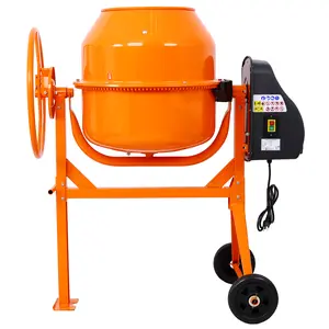Hdmw Cement Mixer,5 Cu. Ft Electric Concrete Mixer Machine, 650W AC Motor Portable Power Cement Mixers for Mortar, Stucco and Fodder
