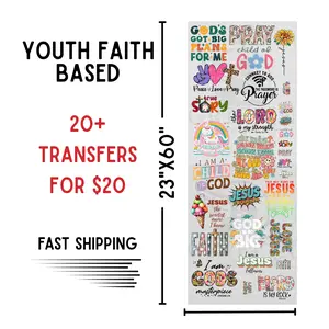 Youth Faith Based | Dollar Deals DTF Transfer Gang Sheet For Graphic Tees