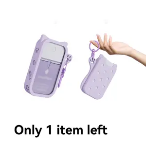 1 Count Hand sanitizer spray protective case, Hand sanitizer holder. The silicone protective case is not easily damaged, small in size and easy to carry. The spray can be hung on the silicone case