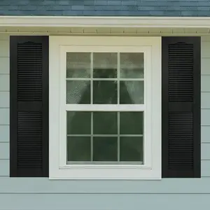 Decorative Shutters for Windows Weather-Resistant Polypropylene Wall Mounted Hardware Included Exterior Shutters for Outside Easy DIY Installation - Curtain Blinds