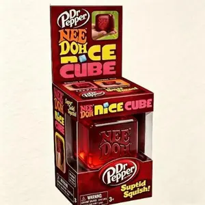 Sip on Some Calm. Inspired by the iconic Dr Pepper, this stylish red water drop squishy brings a pop of retro charm to your stress relief routine. Soft, slow-rising, and endlessly satisfying—squeeze away anxiety in style.