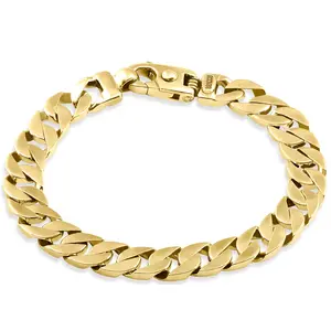 Men's Curb 14k Gold (49gram) or Platinum (79gram) 10mm Link Bracelet 8.5