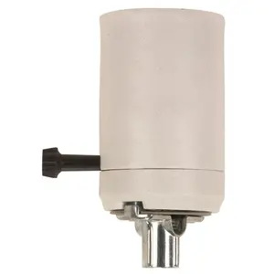3-Way Turn Knob Mogul Socket With Hickey White