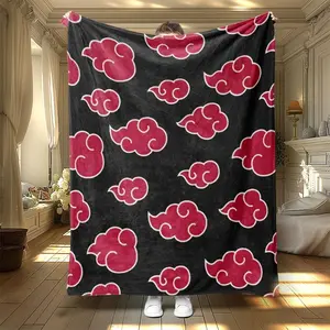 Cloud Pattern Blanket, 1 Count Soft Warm Throw Blanket, Air-conditioned Room Blanket, Warm Nap Blanket for Home Office Travel, Soft Cozy Throw Blanket