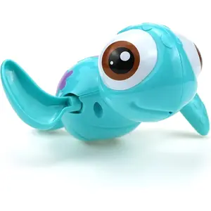 X-TBT34  Wind-up Swimming Sea Turtles Bath Toy, No Battery Mold-Free Anti-Rust Interactive Montessori Toy for Kids 18M+ (Blue)
