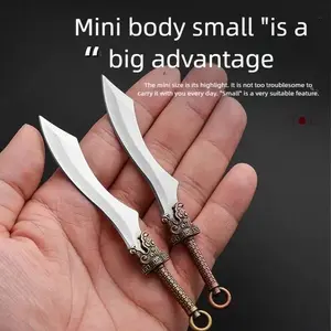 Mini Head Knife Keychain Pendant, Multifunctional Portable Stainless Steel Pocket Knife, Home Use Small Knife, Compact and Durable, Keychain Multi Tool