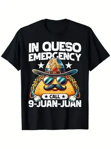 In  Emergency call 9 Juan Juan! Funny Pun Cinco de Mayo T-Shirt100% Cotton Round Neck T-shirt Halloween Thanksgiving Christmas Gift for Men Women Family Friends,  Gifts for Boyfriend Girlfriend