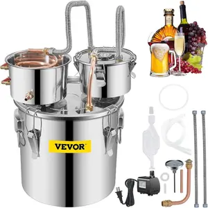 VEVOR Alcohol Still 13GAL/50L, Alcohol Distiller with Thumper Keg, Distillery Kit for Alcohol with Copper Tube Build - in Thermometer Water PumpVEVOR Super Brand Day