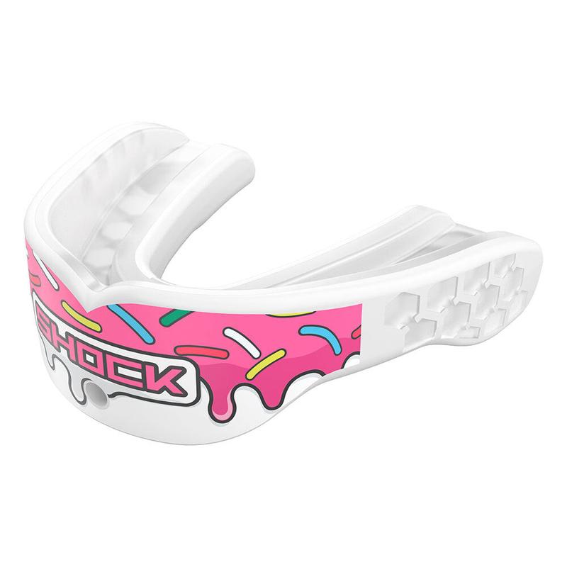 Shock Doctor Gel Max Power Print Mouthguard - Custom Fit, Breathable, Protective Design, Convertible Tether, Ideal for Sports, No BPA or Latex