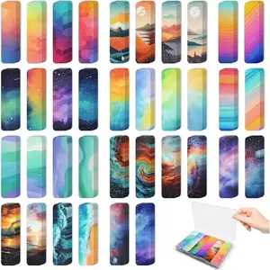 72 Pieces Anxiety Sensory Stickers with Storage Box Calming Stickers for ADHD 2 Textured Surface Adhesives Sensory Strips for Office & Classroom Desk Relieve Adult & Teen Stress