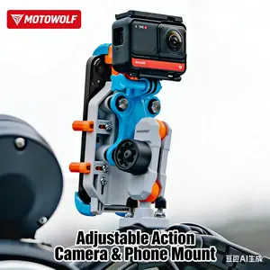 Motorcycle Shockproof Phone Mount with 8-Claw Secure Grip & Wireless Charging – Outdoor Riding Anti-Vibration Navigation Holder | 360° Adjustable Handlebar Phone Stand for GPS