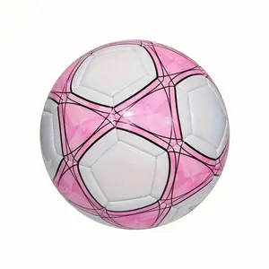 Customizable Name, Logo, Size 5 Thick Pink Soccer Ball, Durable for Outdoor Training And Recreation, Suitable for Playing in The Backyard, Park, And Beach, Perfect for Christmas, Valentine'S Day, And Back-To-School Gifts