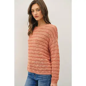 Terracotta Stripe Sweater