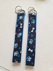 Handmade Dog Bone Fabric Key Fob Wristlet | Wrist Keychain | Key Ring Holder | Cotton Wrist Strap | Cute Keychain | Gift for Her