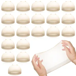 Ultra Thin Nylon Wig Caps 20 Pcs - Sheer HD Invisible Stocking for Lace Front Wigs, Hair Extensions & Bald Caps, Breathable Elastic Hairnet