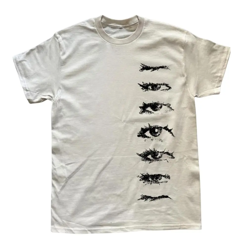 The Vintage Distressed Eyes Graphic T-Shirt, Abstract Eye Print Tee, Y2K Grunge Alternative Streetwear Shirt, Crew Neck Shirt, Trending Shirt