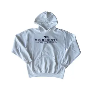 HighPointe Hooded Sweatshirt - White with Black Letters