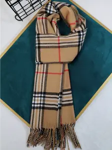Classic Plaid Scarf for Men & Women, Warm Winter Accessory, Dual-Sided Design, Perfect Birthday Gift, Autumn-Winter Fashion Essential