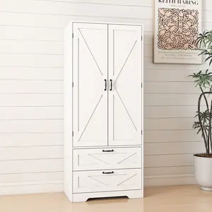 Freestanding Closet Drawers 66-inch Wardrobe for Clothes Storage in Bedrooms and Living Rooms Easy Assembly Sturdy Structure Modern Design Ideal for Large Spaces