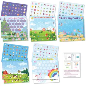 16 count Potty  Chart, Potty  Chart for  Girls, Sticker Chart for , Potty  Sticker Chart for , 10 Sheets 12x10 Inches Paper Chart, 240 Stickers
