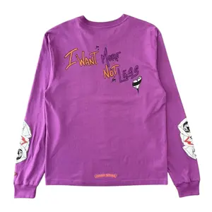 Chrome Hearts x Matty Boy Thats That Logo Long Sleeve Tee Shirt Purple Multi