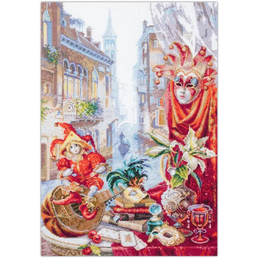 Carnevale Di Venezia Counted Cross Stitch Kit by Magic Needle 528-555